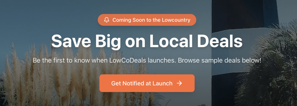 Lowcodeals.com in charleston south carolina banner